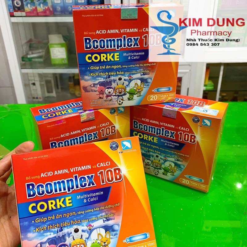 Bcomplex 10B CORKE (multivitamin, ăn ngon miệng, tăng đề kháng, bồi bổ cơ thể, suy nhược cơ thể....) - Nhà Thuốc Kim Dung