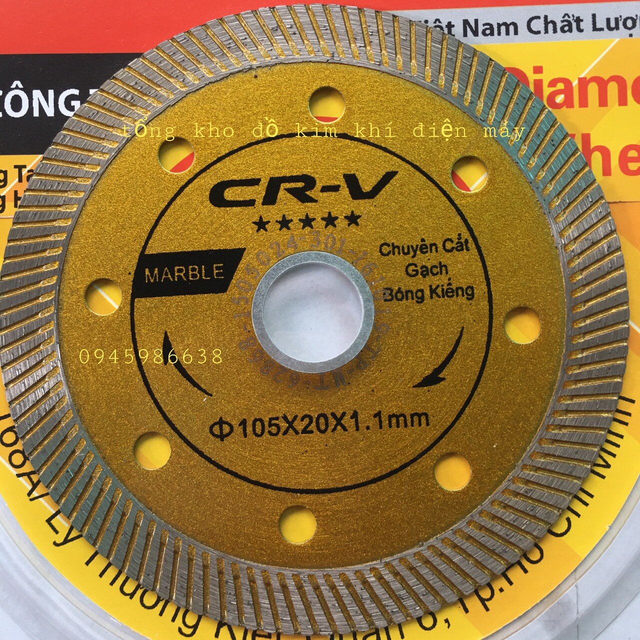 Lưỡi cắt gạch đa năng 105mm, lưỡi cắt đá hoa cương 1 tấc , lưỡi cắt bê tông CRV 105mm, lưỡi cắt gạch đa năng 1 tấc CRV