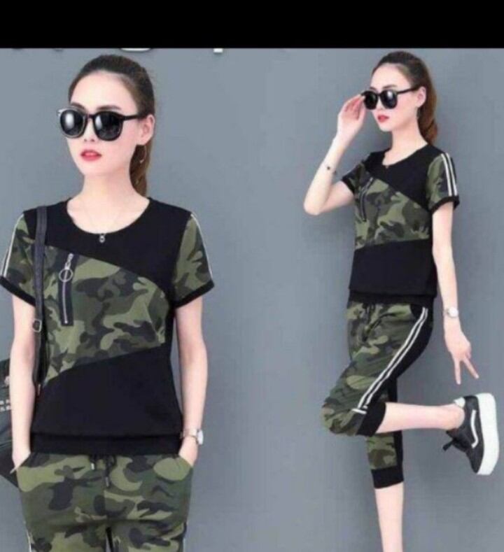 Đồ thể thao nữ phối lính cao cấp