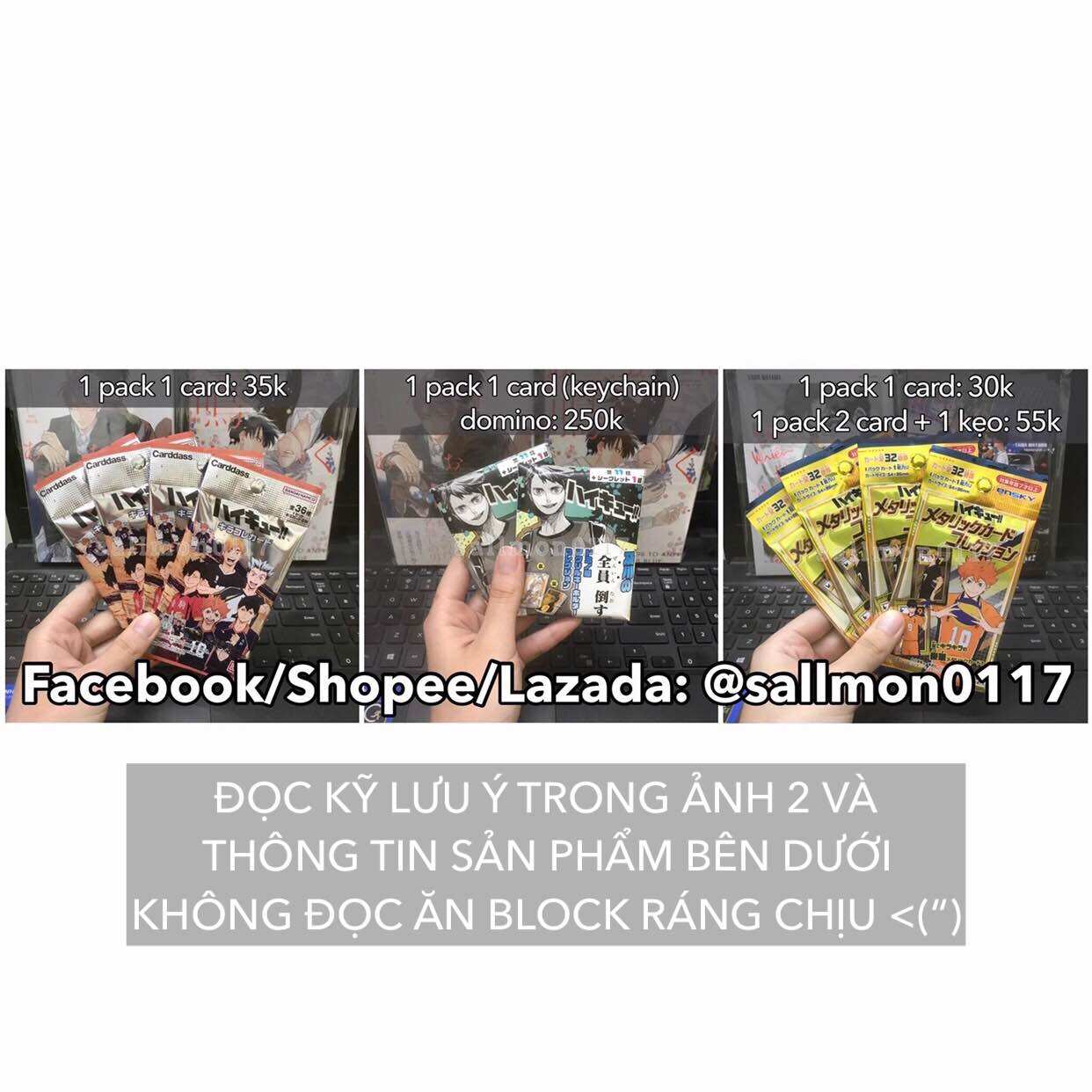 Pack Metal Card Gum Kirakore Haikyuu gói thẻ nhân phẩm random Chàng Khổng Lồ Tí Hon HQ