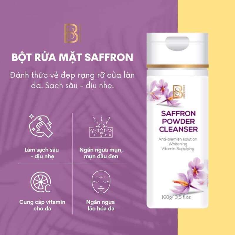 Bột rửa mặt saffron Bscosmetics Hàn Quốc