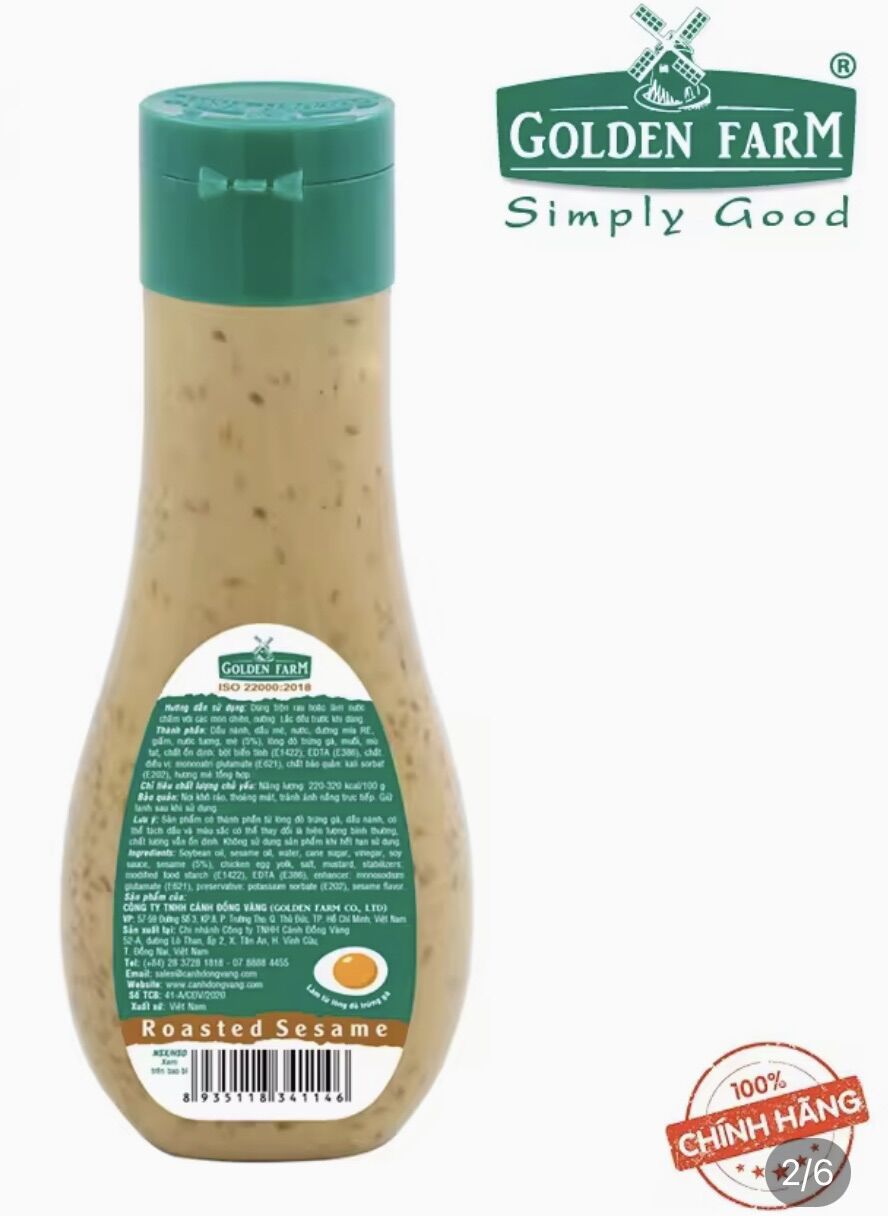 Sốt salat mè rang Golden Farm 250ml
