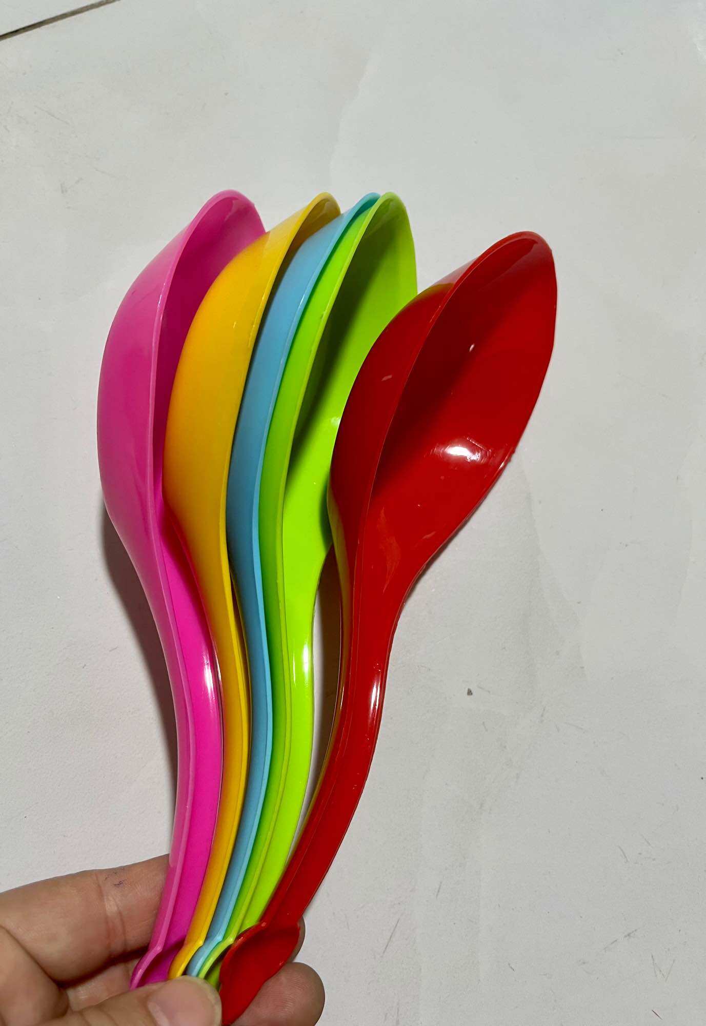 📍Set 10 Vá Nhựa Múc Cơm, Canh Nhiều Màu (Dài 20cm)