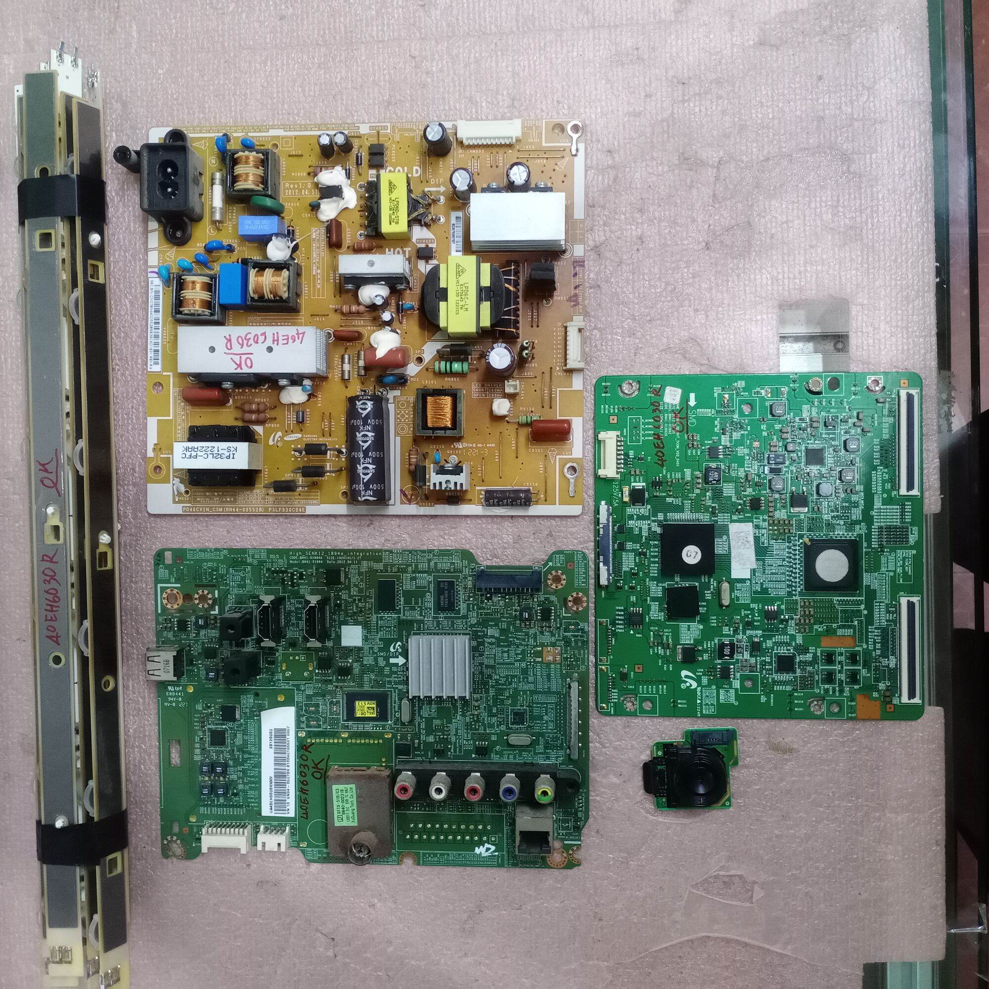 Bo mạch tivi samsung 40eh6030 40eh6030r,bo xử lý, khiển, nguồn,main chính,chủ,tcon,led tivi,bo mắt