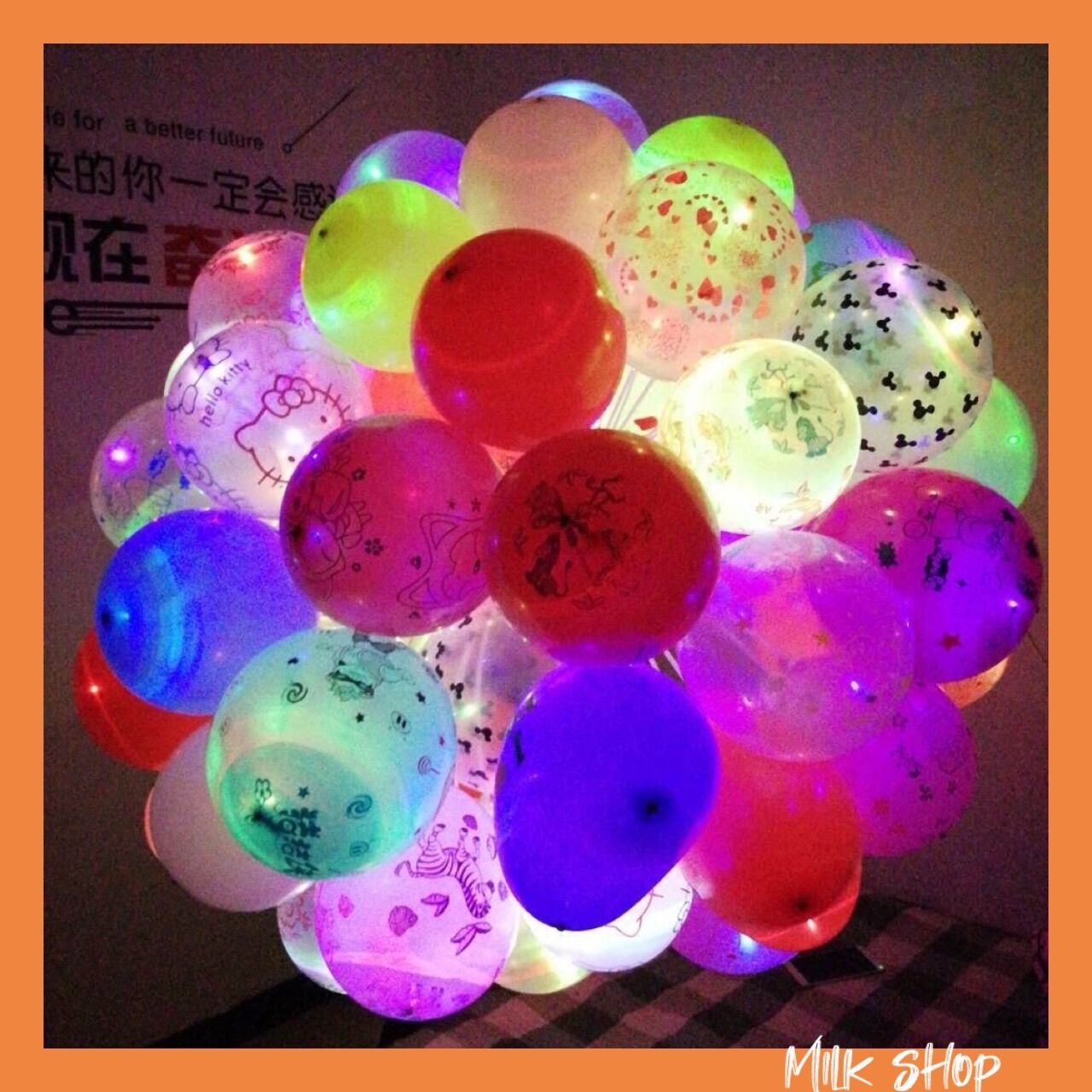 Sỉ 50 quả bóng bay phát sáng + que cắm