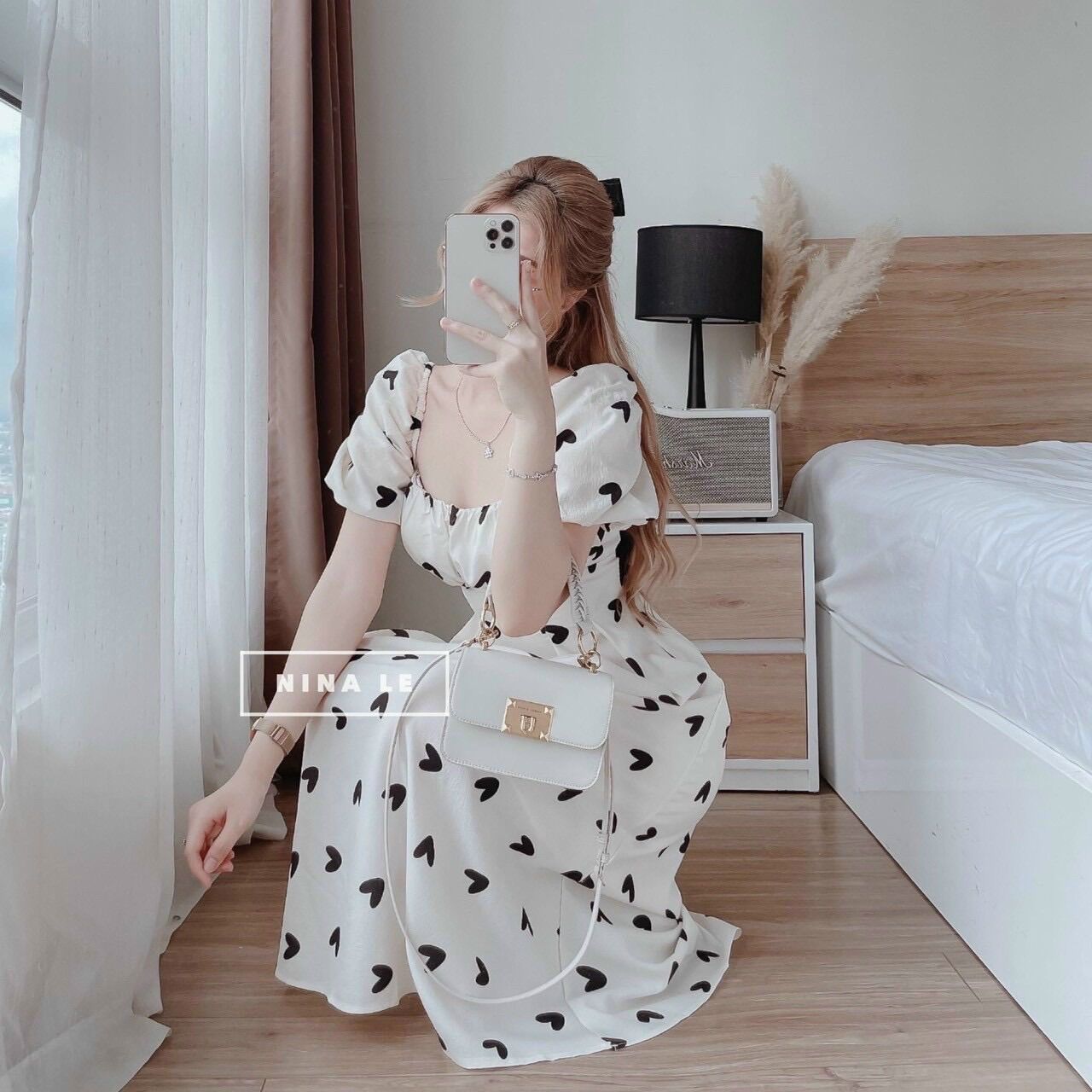 (SHOP TÁO ĐỎ BIGSIZE 50kg đến 90kg) ĐẦM TAY PHỒNG CỘT NƠ LƯNG BIGSIZE