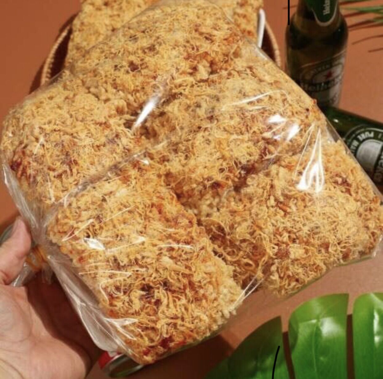 Cơm Cháy Siêu Chà Bông Miếng Vuông 500gr Nước sốt đậm đà, cơm cháy giòn rụm