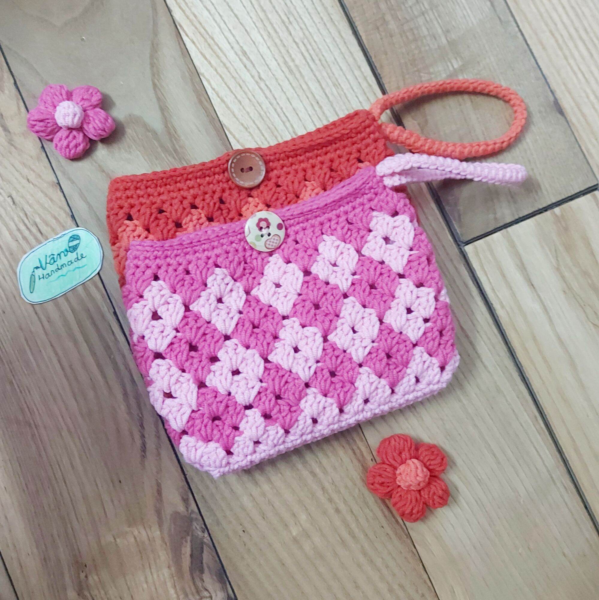 Ví len handmade cầm tay