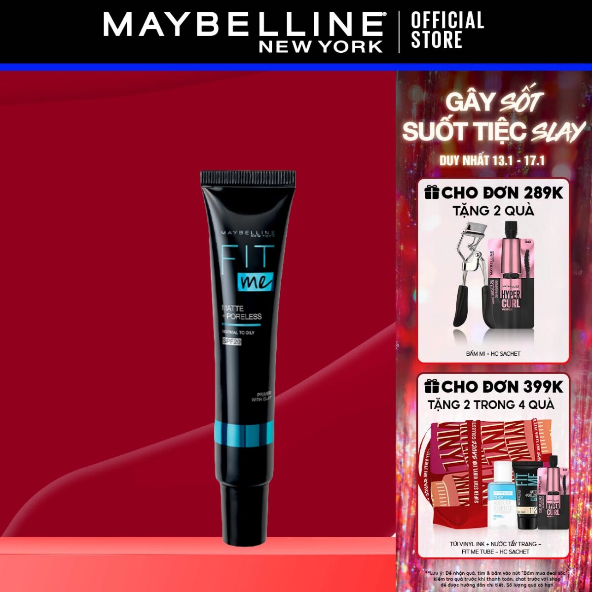 Kem Lót Kiềm Dầu Ngăn Xuống Tông SPF 20 Fit Me Primer Matte+Poreless Maybelline New York 30ml