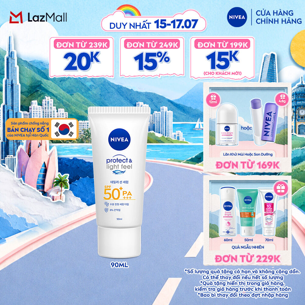 Kem Chống Nắng NIVEA Protect  Light Feel SPF50+ PA+++ (90 ml) - 86018