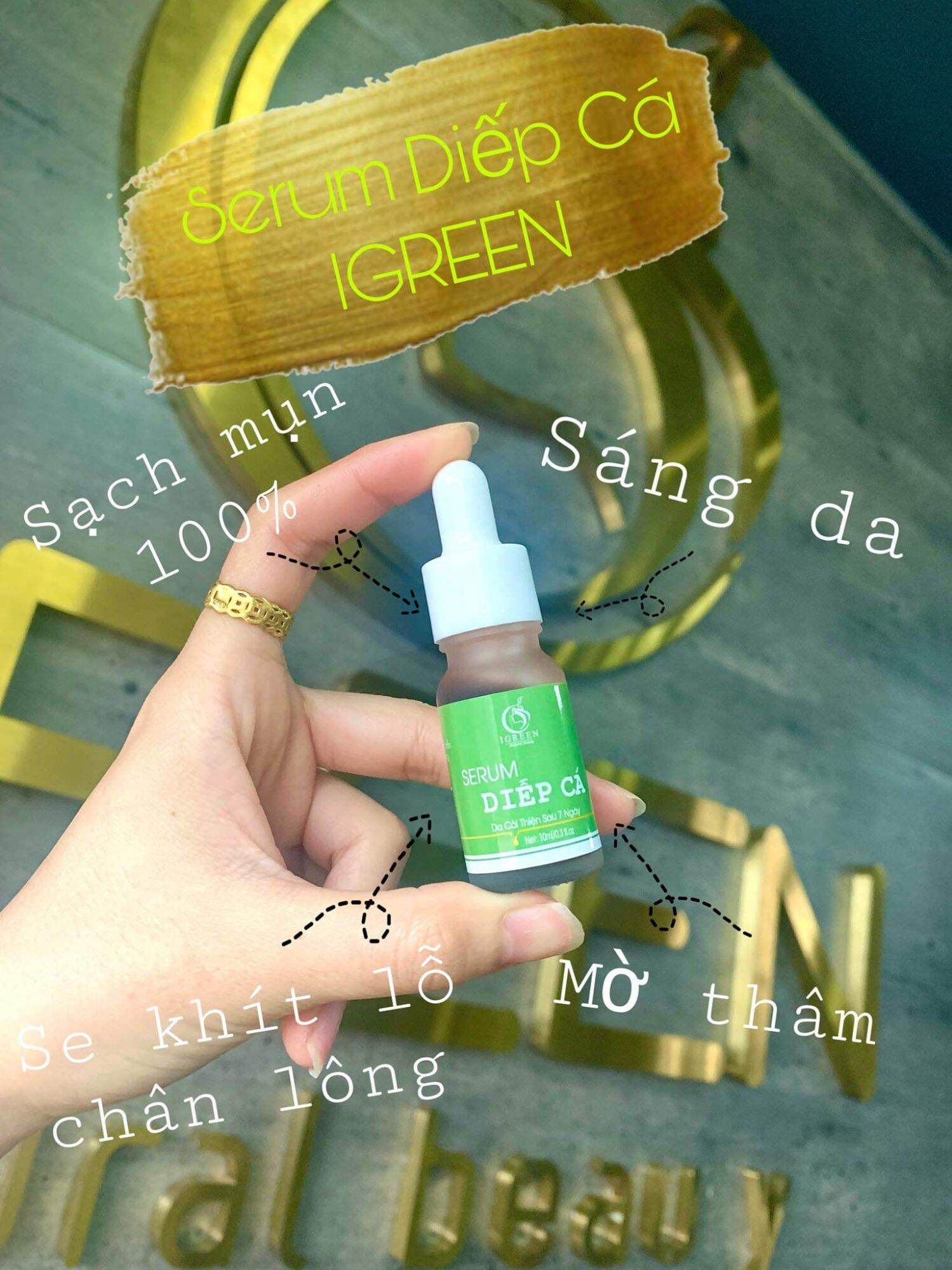 Serum trị mụn Diếp Cá igreen