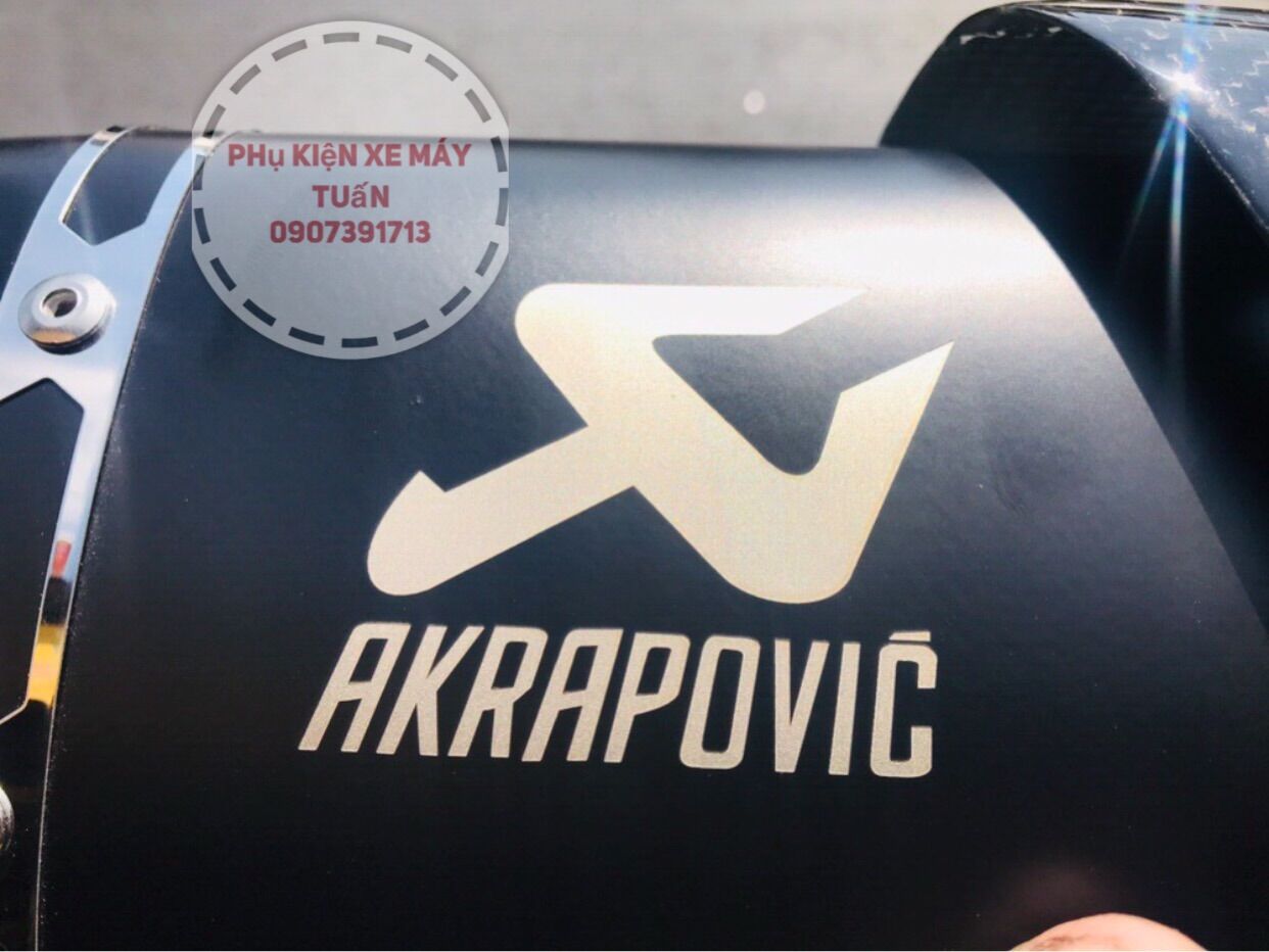 lon pô AKRAPOVIC R1 kèm full cổ titan