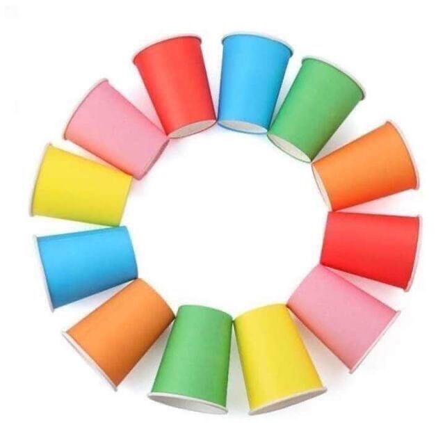 Set 10 cốc giấy đa màu