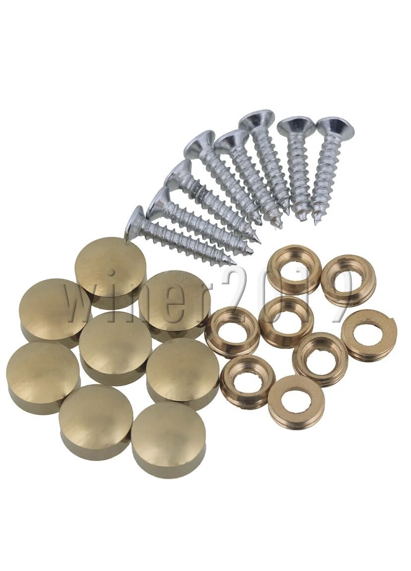 Set 8 Chụp chân vít inox mạ vàng Gold PVd cao cấp Size 14mm