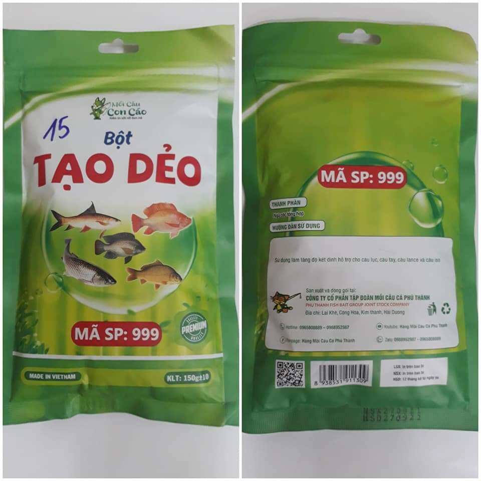 Bột tạo dẻo (gồm 2 gói) Hãng Mồi Câu Phú Thành