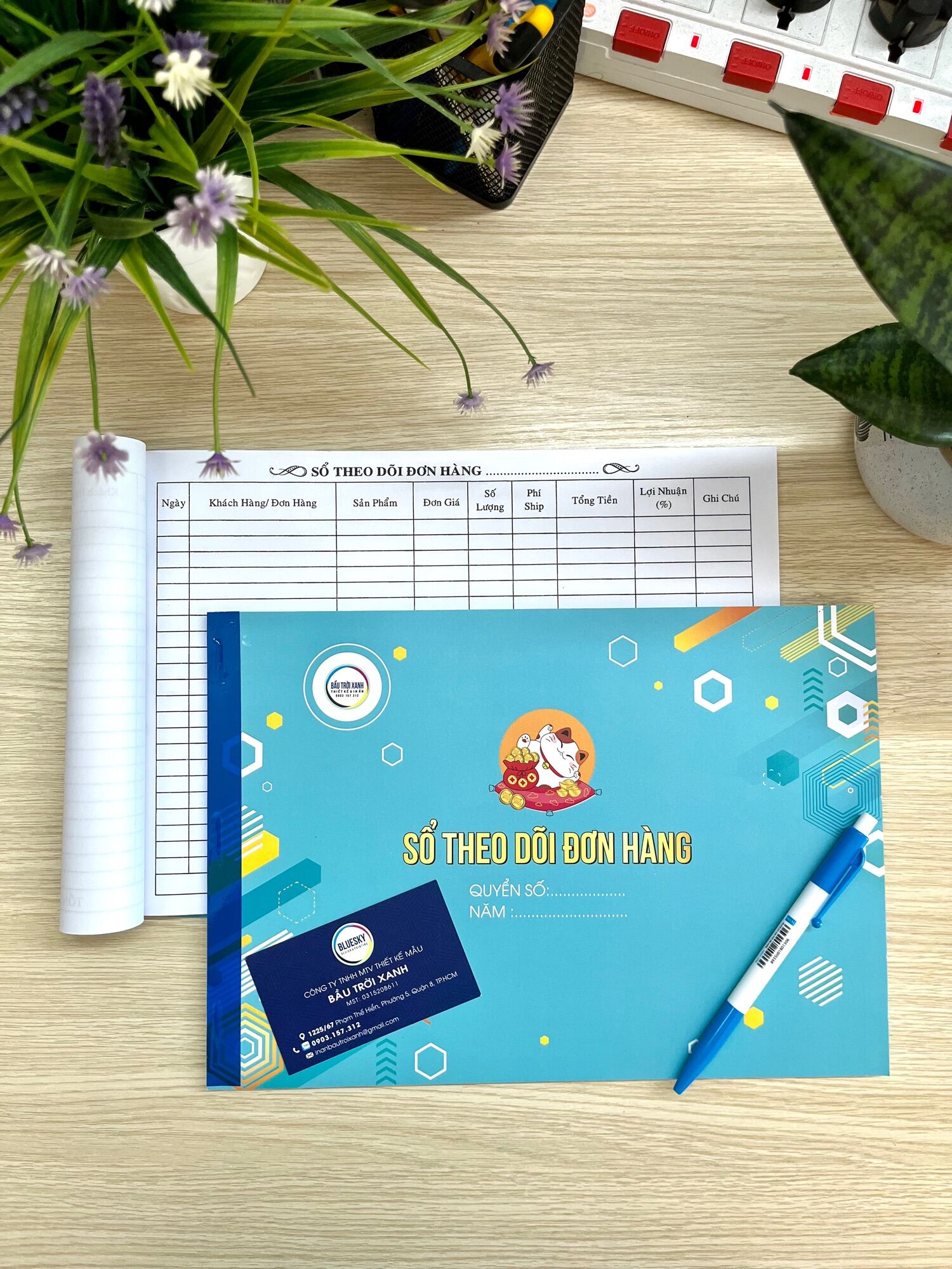 Sổ theo dõi đơn hàng A4 , giấy dày, 50 tờ/quyển