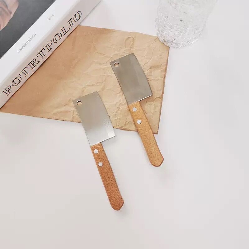 Dao rọc giấy mini cắt bánh ngọt decor trang trí kiểu dáng siêu ngầu dao unbox mini cán gỗ