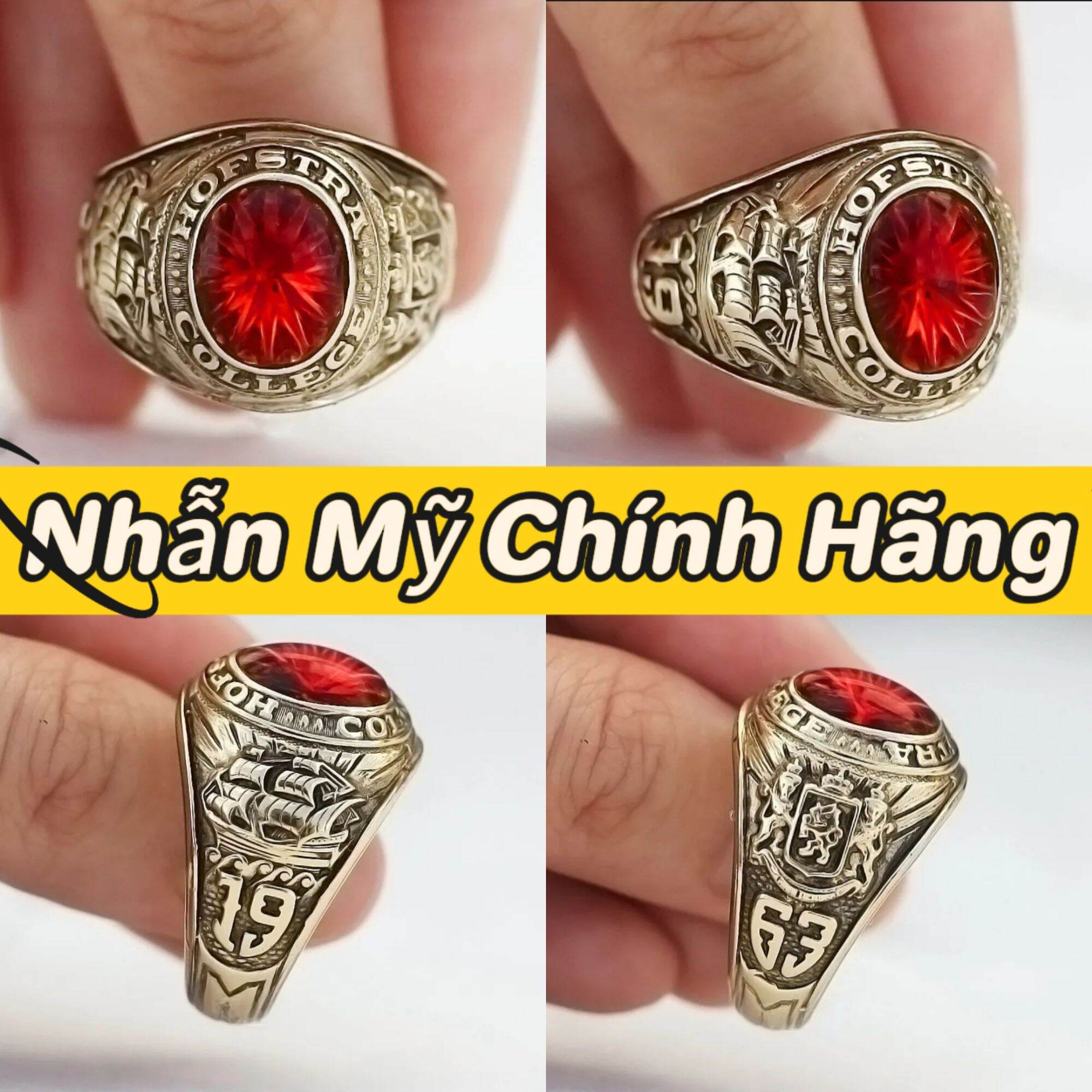 Nhẫn nam - nhẫn mỹ cổ xưa thuận buồm xuôi gió 1963