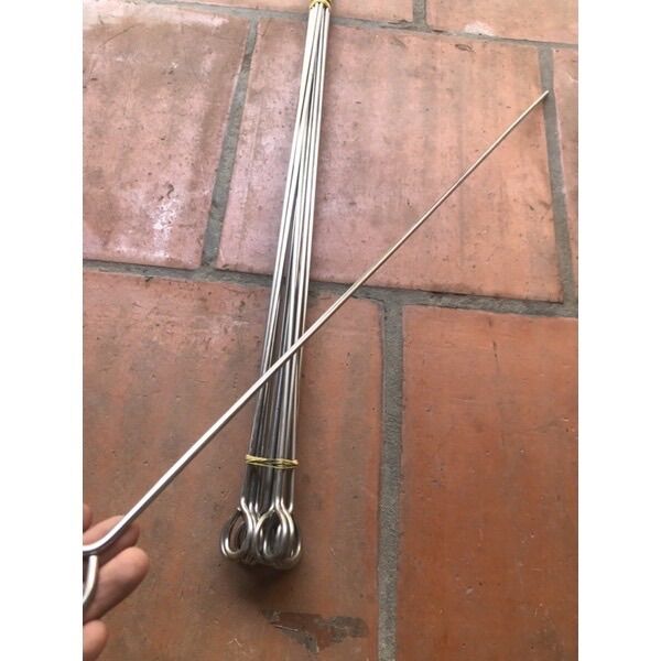 Combo 10 Que xiên thịt nướng inox dài 50cm