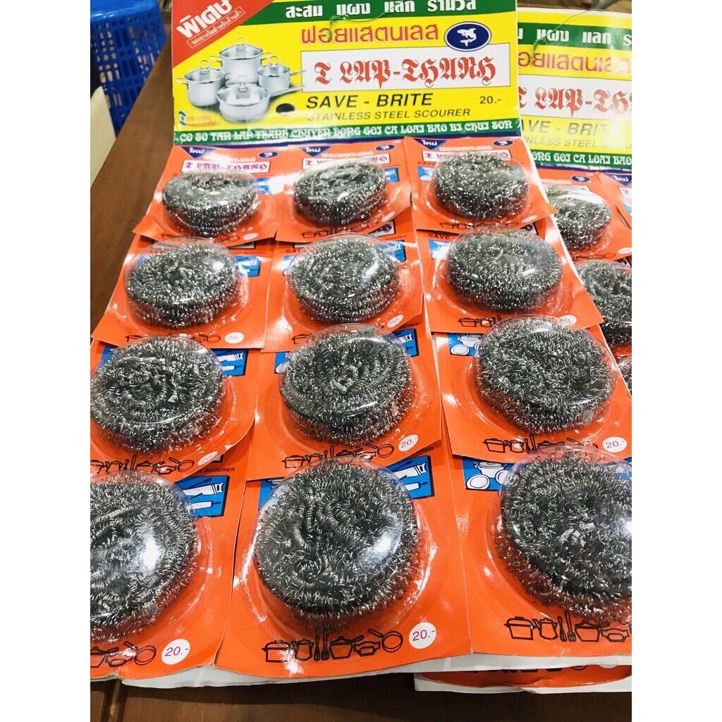 🏵️ Lốc 12 Miếng CƯỚC SẮT Chà Nồi (Hình thật)