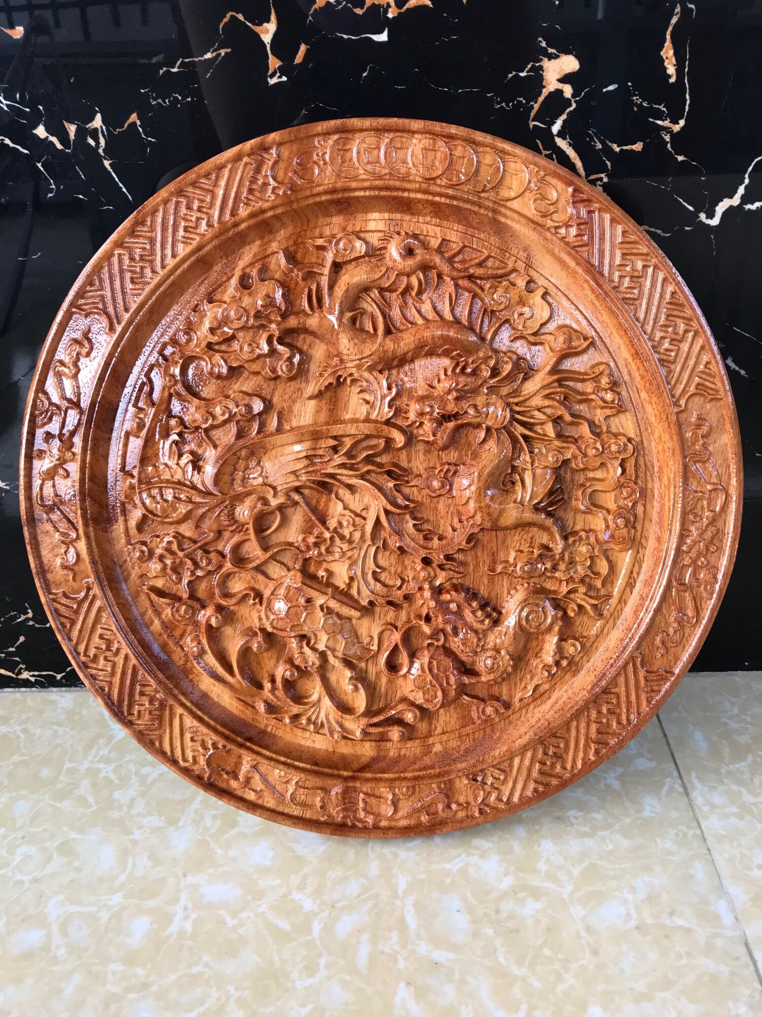 Tranh Tứ Linh Long Lân Quy Phụng Treo tường decor nhà phòng khách