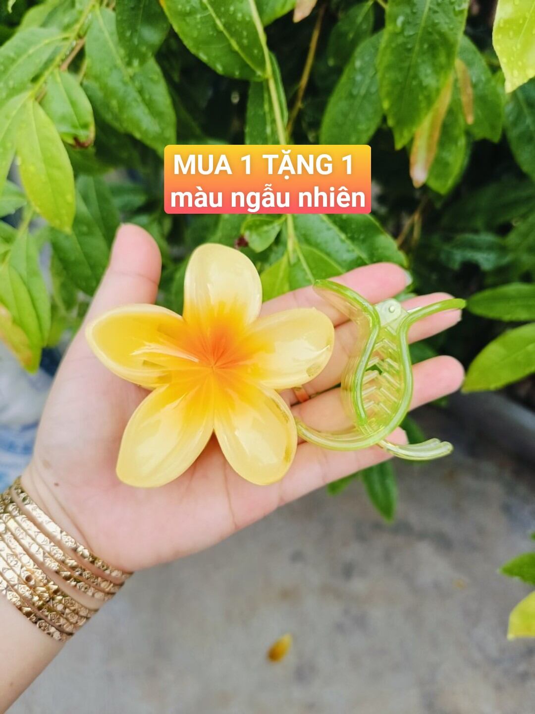 1 kẹp hoa sứ size 8cm + 1 kẹp càng cua 5 răng