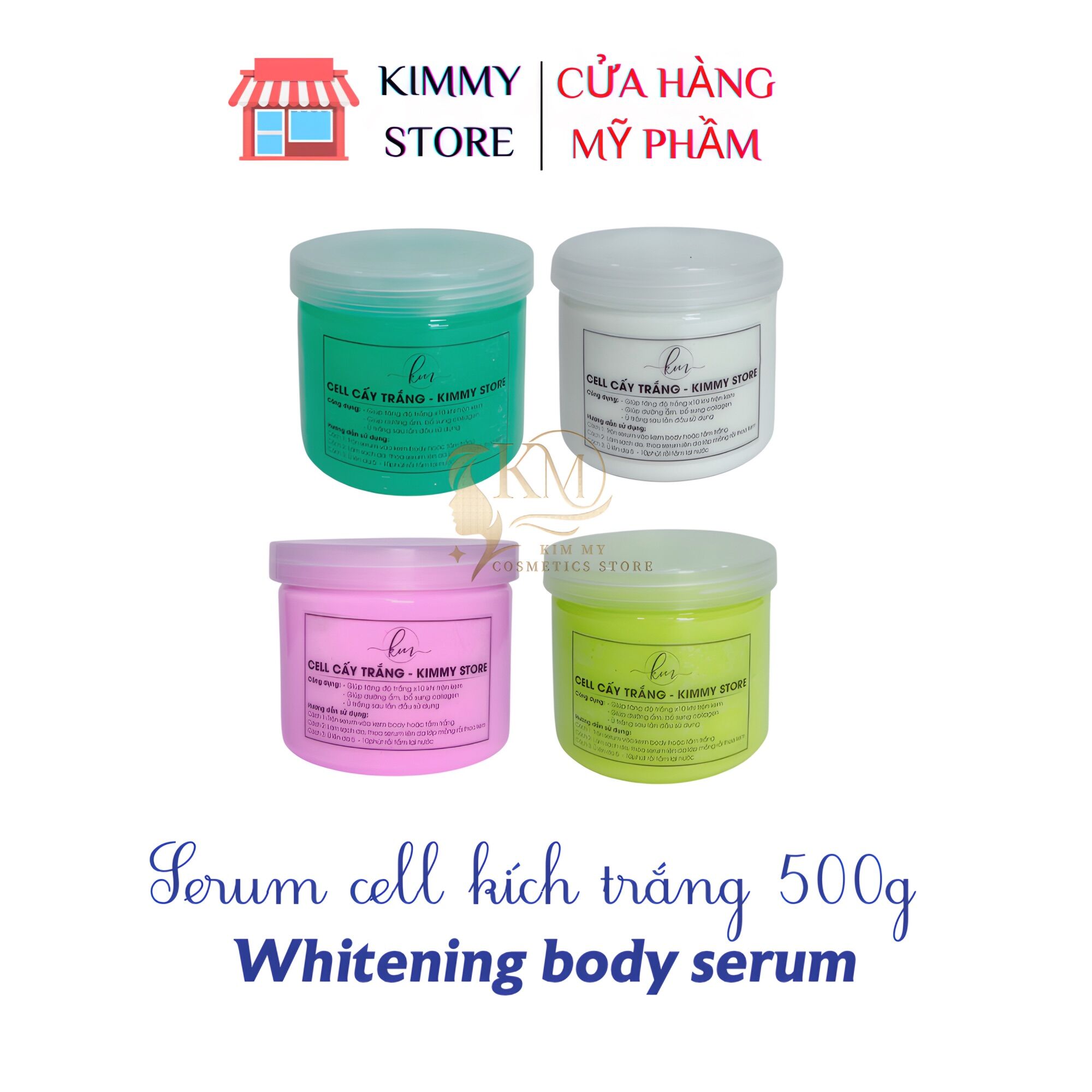 Lẻ 1kg serum cell cấy trắng màu xanh cực mạnh - whitening body serum