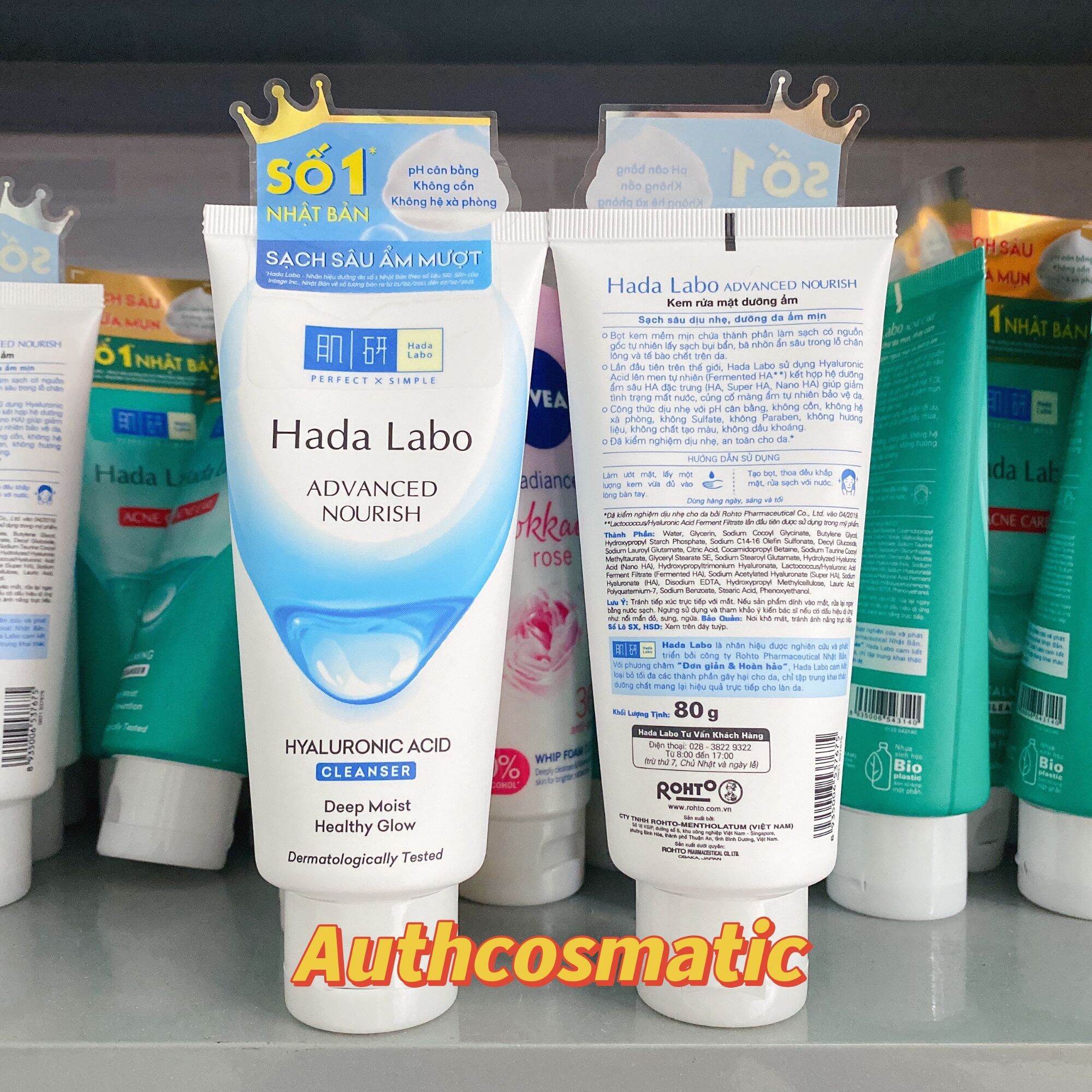 KEM Rửa Mặt Hada labo Đủ Mẫu 80g