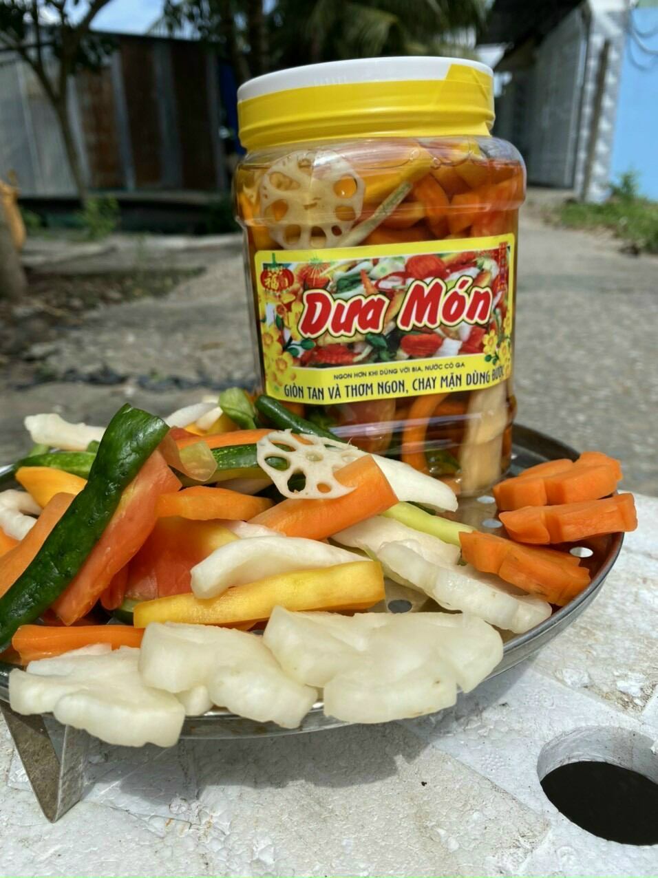 Hũ 1kg dưa món chay mặn đều dùng được