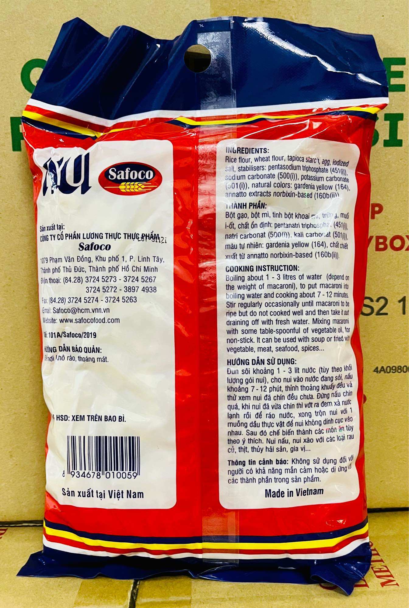 Safoco Twisted Pasta/Tube Pasta/C-Shaped Pasta Package (300-400-500g)