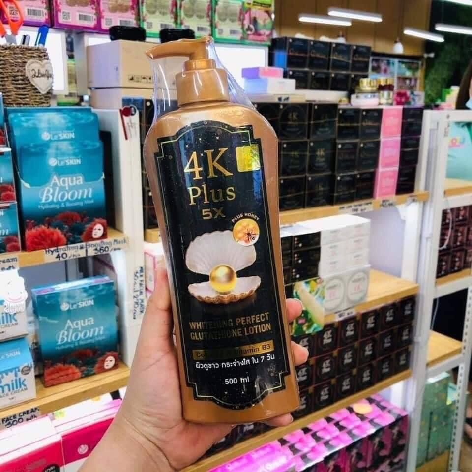 Lotion 4K trắng da plus 5X thái lan chai 500ml