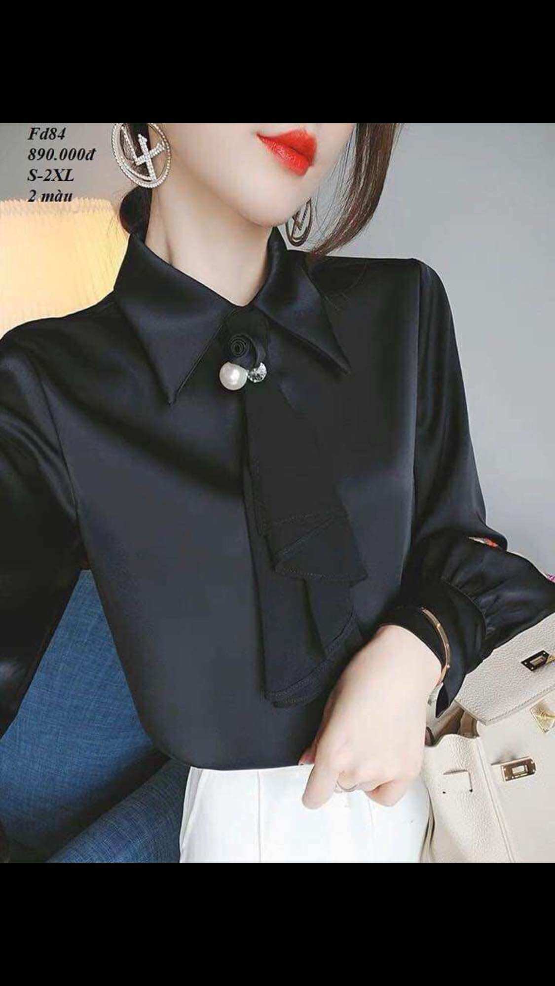 Áo sơ mi thắt nơ 107
