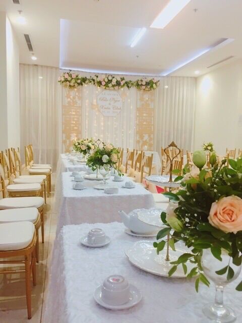 Khay sứ ba tầng trang trí Huydecor
