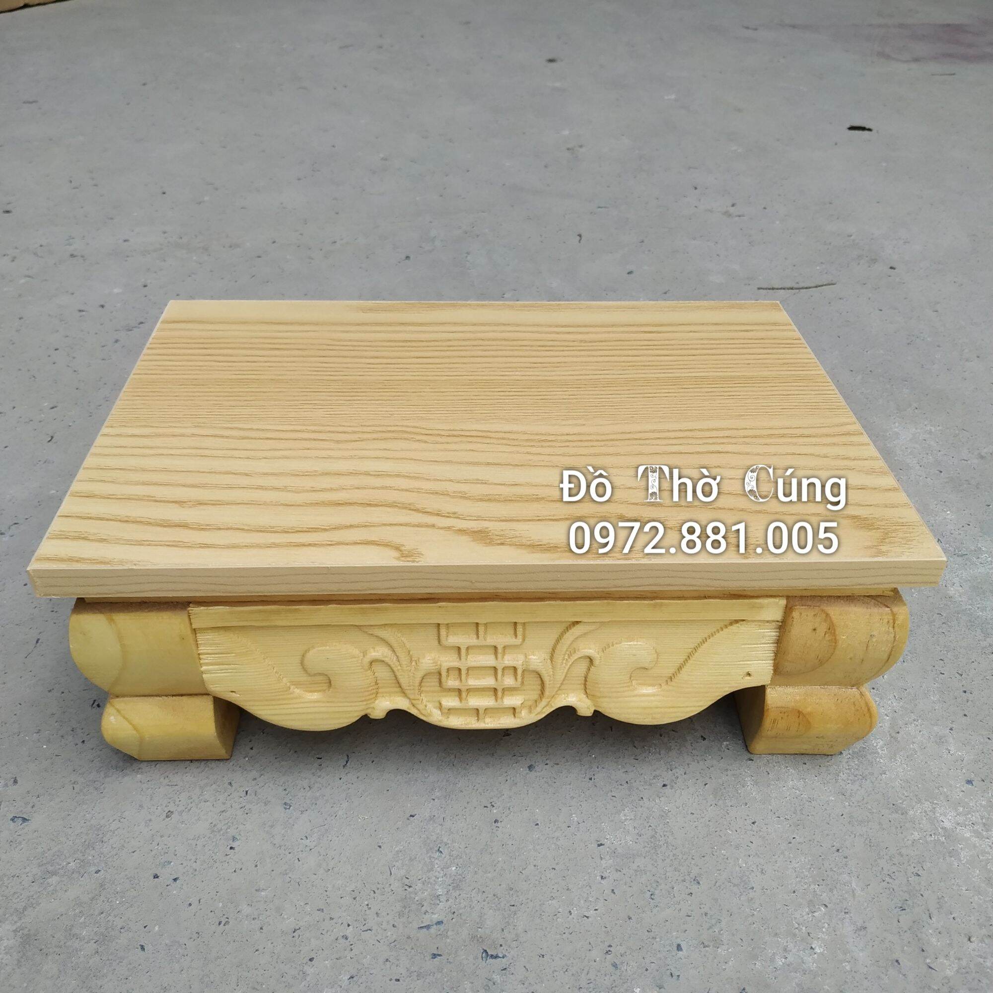Kệ để lễ ban thần tài pơ mu