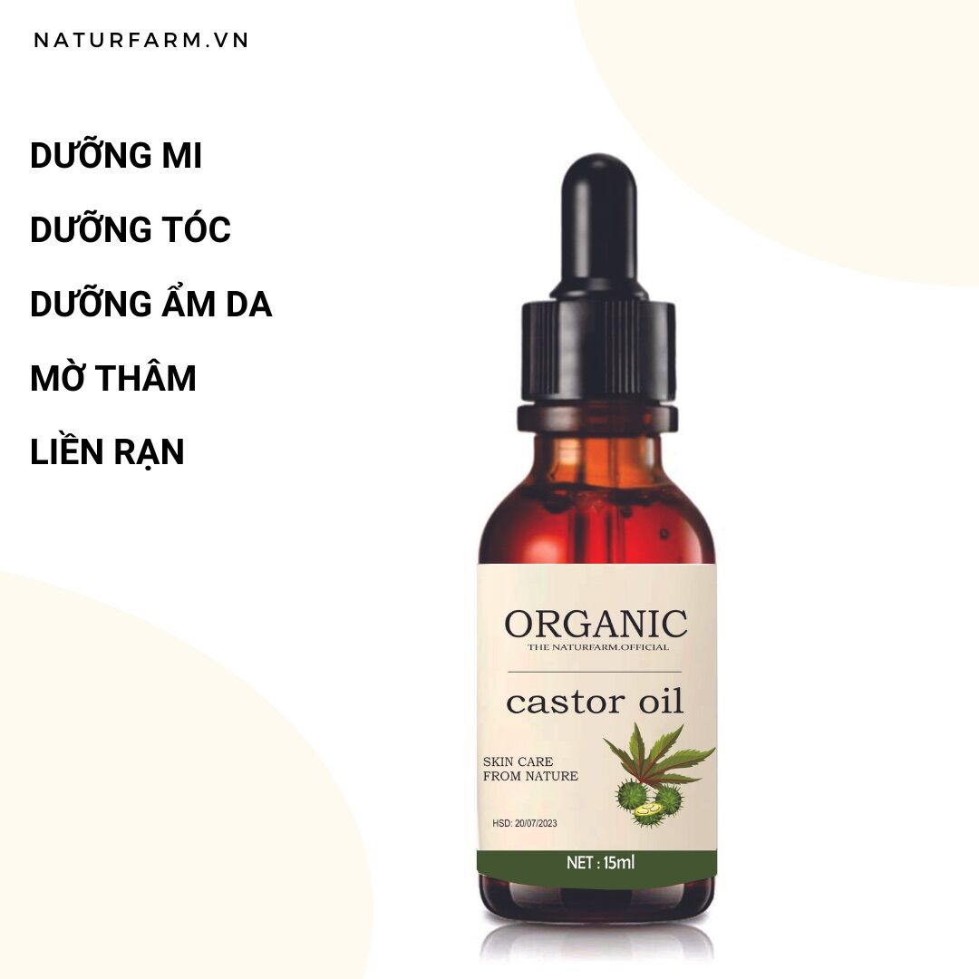 [HCM][ 15ML ] Dầu Thầu Dầu - Dầu Castor Nguyên Chất Organic ( Castor Oil )