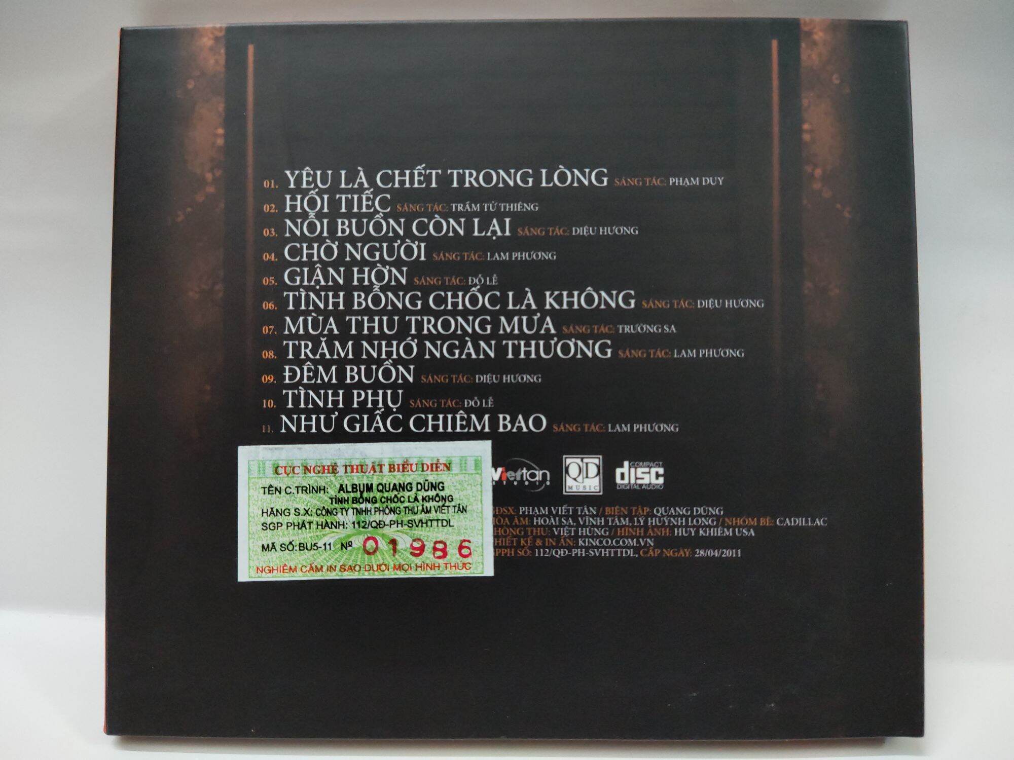 CD- Quang Dũng - Tình bỗng chốc là không