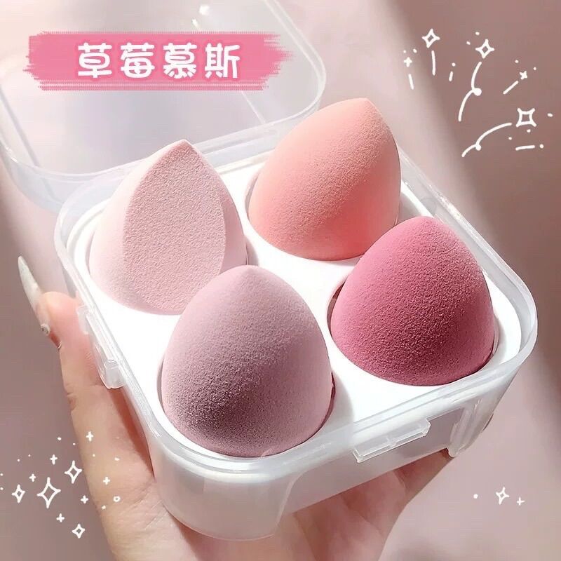 Sét hộp 4 mút trang điểm tán kem nền bb