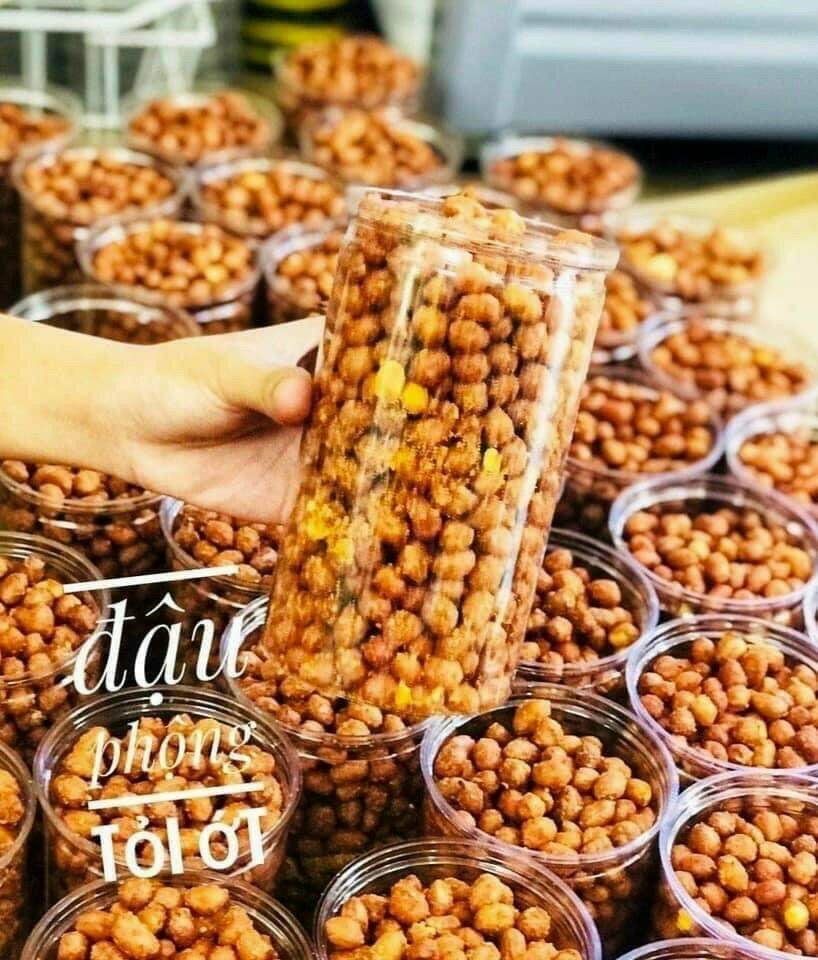 Đậu Phộng Rang Tỏi Ớt Lon 500Gram