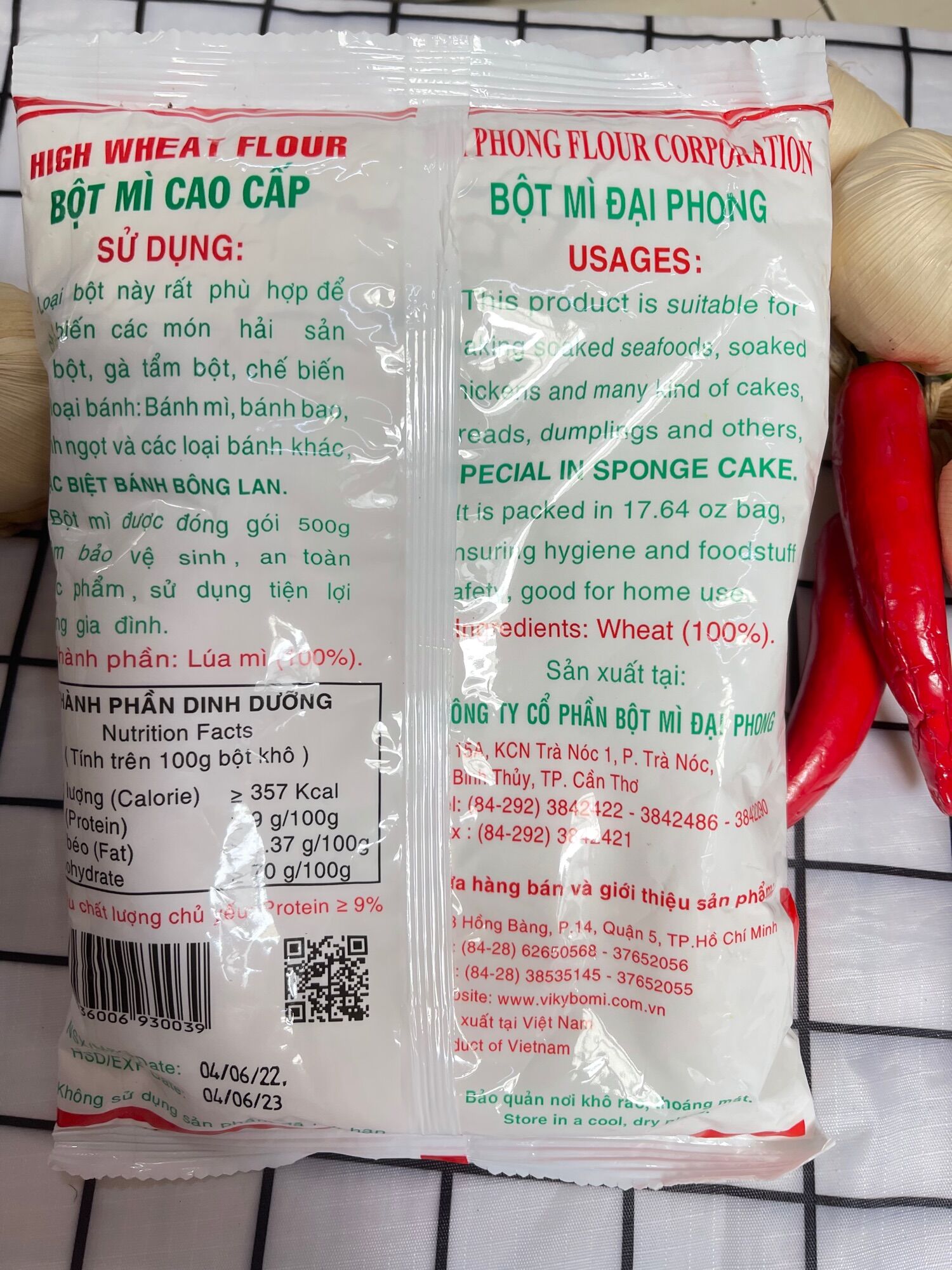BỘT MÌ ĐA DỤNG TRÁI TÁO 500GRAM