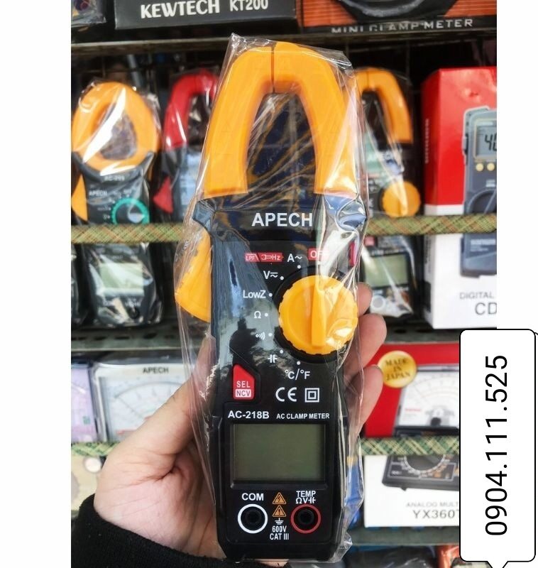 Ampe kìm đo dòng AC APECH AC-218B (600A) 