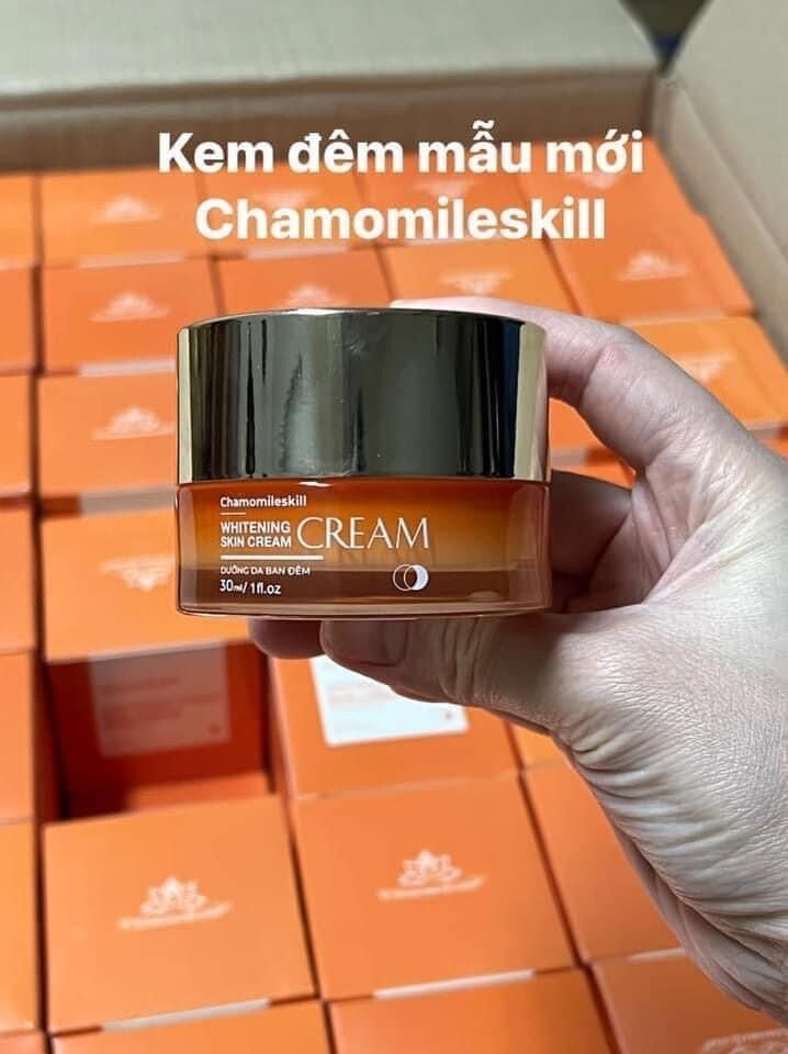 Kem dưỡng trắng da ban đêm chamomileskill. trắng da, cấp ẩm chuyên sâu, ngăn ngừa lão hóa, sạm nám