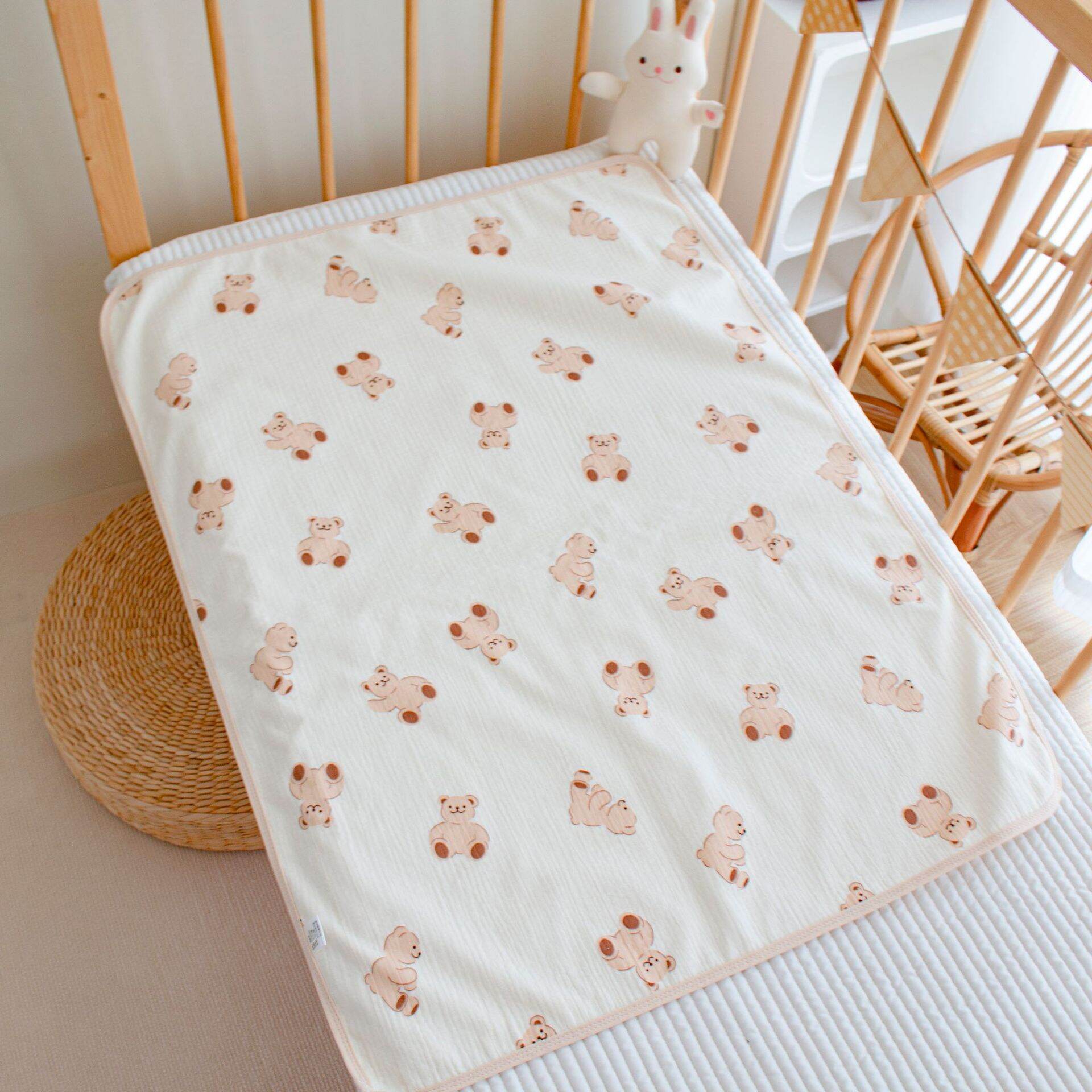 Tấm Lót Tã Cotton Cho Bé 50x70cm Thảm Thay Tã Chống Thấm Nước Cho Trẻ Sơ Sinh Có Thể Giặt Được Trẻ Em Thay Tã Cho Bé Unisex Bộ Đồ Giường Cho Bé