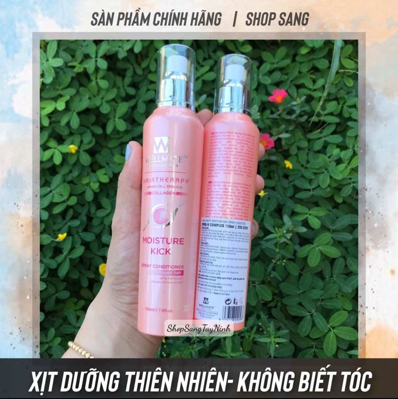 Xịt dưỡng tóc không bám bụi wellmate pro-v complex 150ml