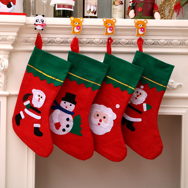 Tất Noel Cỡ Lớn Quà Tặng Dán Nhãn Quần Áo Nữ Mùa Xuân 2025 Chất Liệu Polyester 100% Trang Phục Thườn