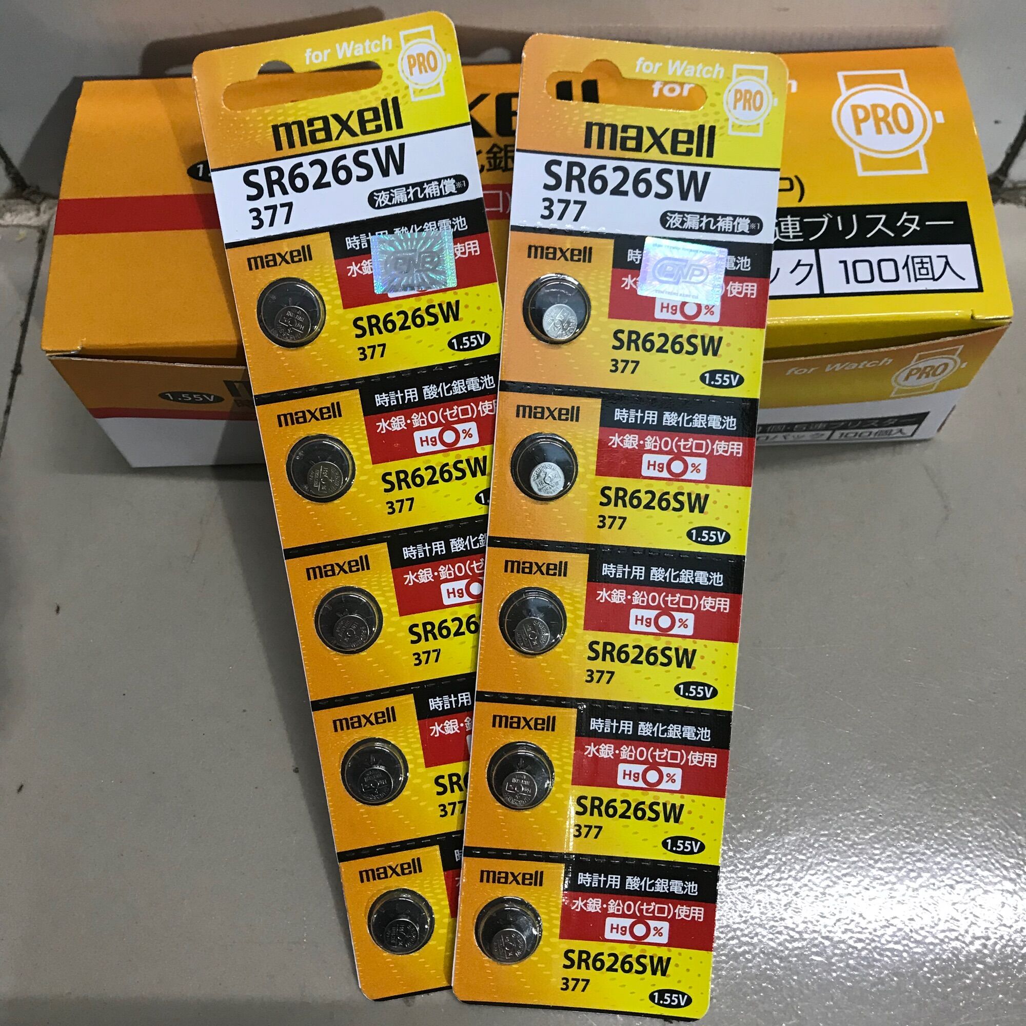  Pin Đồng Hồ Đeo Tay SR626SW 626 377 MAXELL 1.55V phiên bản nâng cấp PRO Nhật Bản 