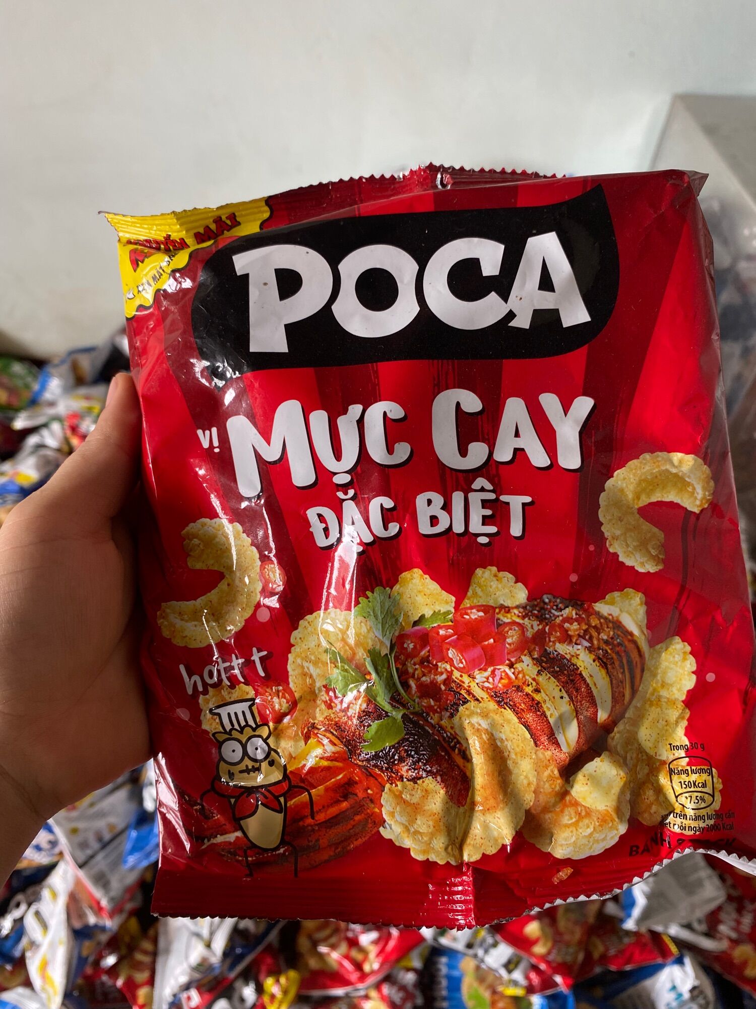 Combo 10 gói snack mực poca, hàng lỗi xẹp