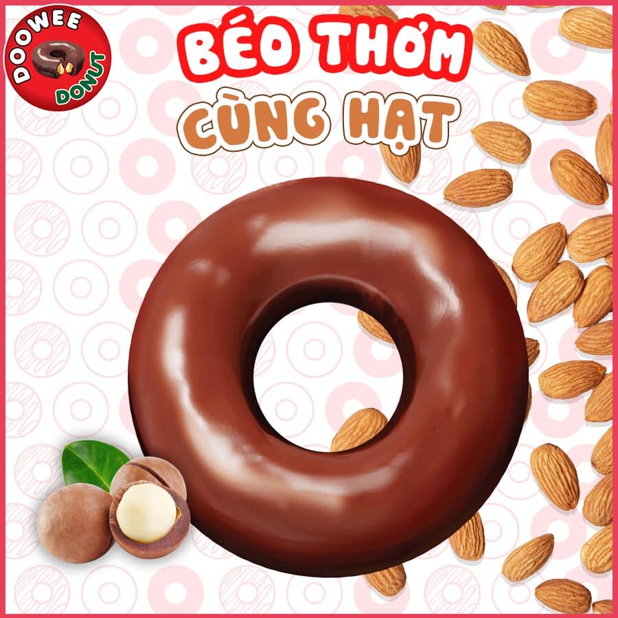 bánh dooWee doNut phủ socola nhân kem 30g