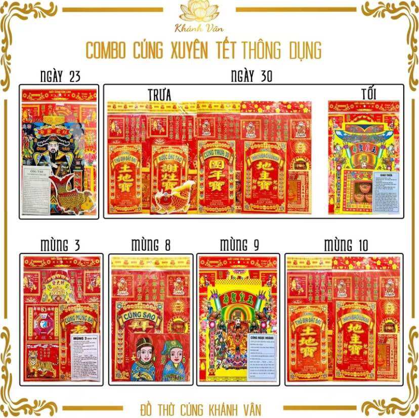 Trọn Bộ Giấy Cúng Xuyên Tết Thông Dụng