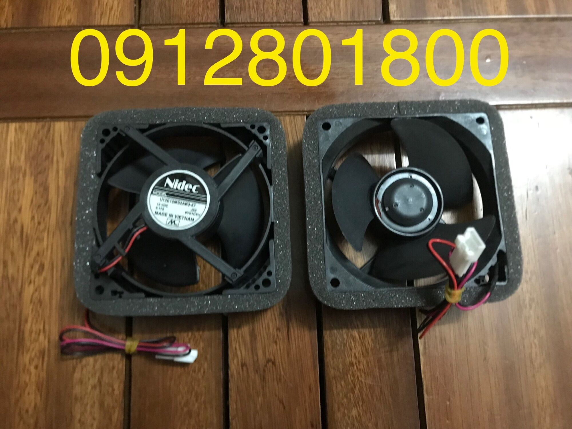 Quạt tủ lạnh Panasonic DC 12V 9*9cm 2 dây