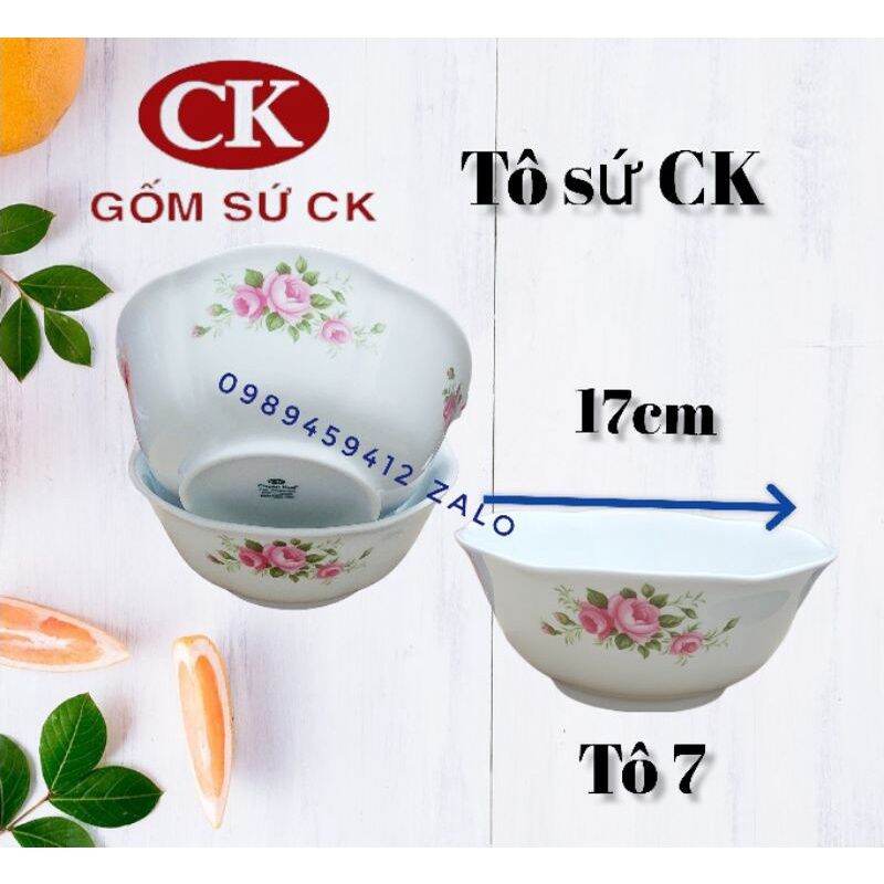Combo 2 tô sứ tròn gốm sứ CK Việt Nam